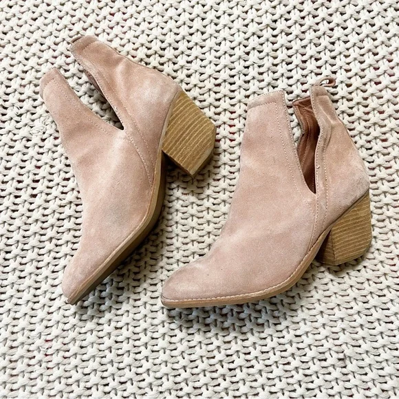 Jeffrey Campbell Pink Suede Western Ankle Boots 10 - Picture 2 of 8